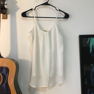 Cream chiffon tank